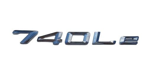 BMW 740Le Rear Lettering For Lid Trunk, Badge, Emblem, 7 Series, Chrome
