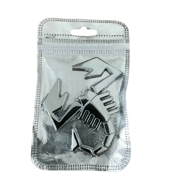 Abarth Car Emblem Decal Badge 3D Metal Chrome Scorpion