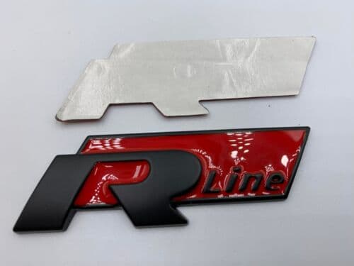 R LineBLACK Badge fit for VW Volkswagen Golf Polo Scirocco Emblem Sticker R