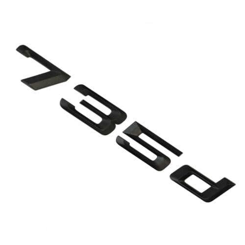 BMW 735d Rear Lettering For Lid Trunk, Badge, Emblem, 7 Series, Matt Black