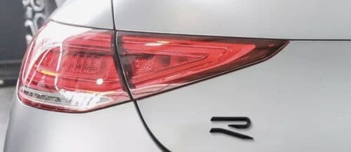 R LINE REAR BOOT TAILGATE EMBLEM LOGO BADGE VW BLACK