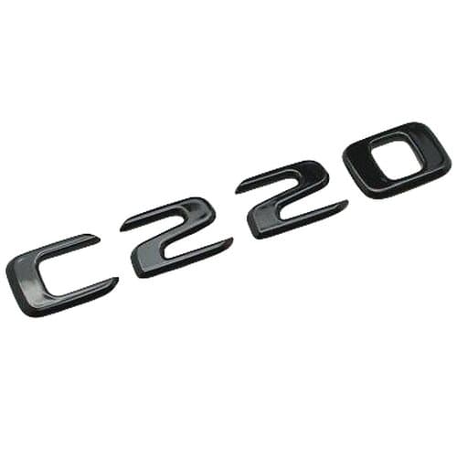 Gloss Black C220 Car Letter Number Rear Boot Badge Emblem For Mercedes Benz