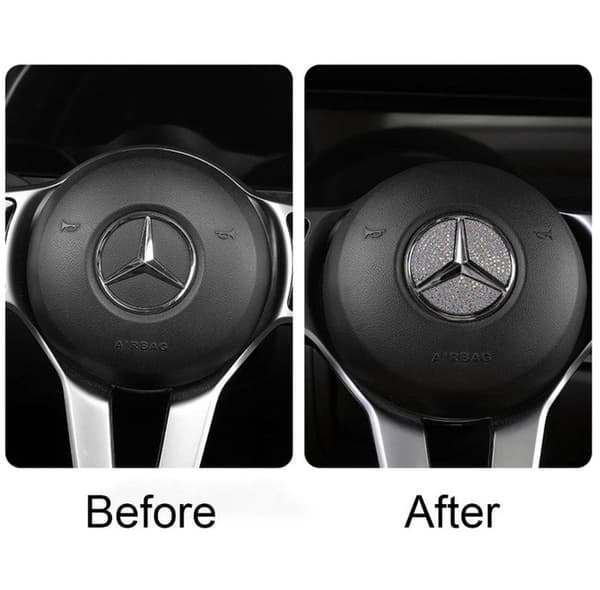 Diamond steering wheel badge logo for women, Mercedes