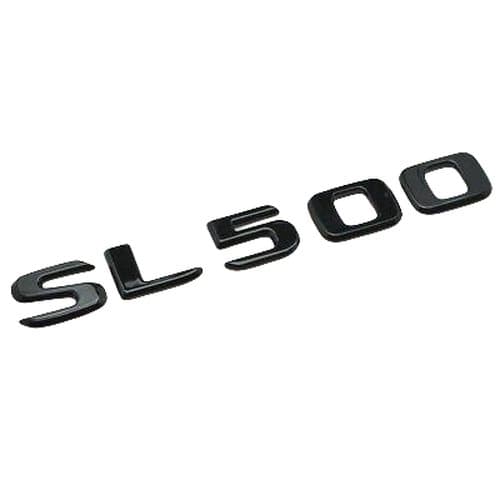 Gloss Black SL500 Car Letter Number Rear Boot Badge Emblem For Mercedes Benz