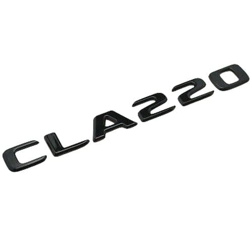 Gloss Black CLA220 Car Letter Number Rear Boot Badge Emblem For Mercedes Benz