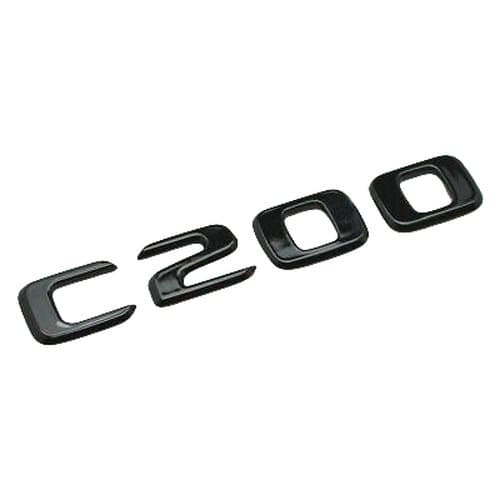Gloss Black C200 Car Letter Number Rear Boot Badge Emblem For Mercedes Benz