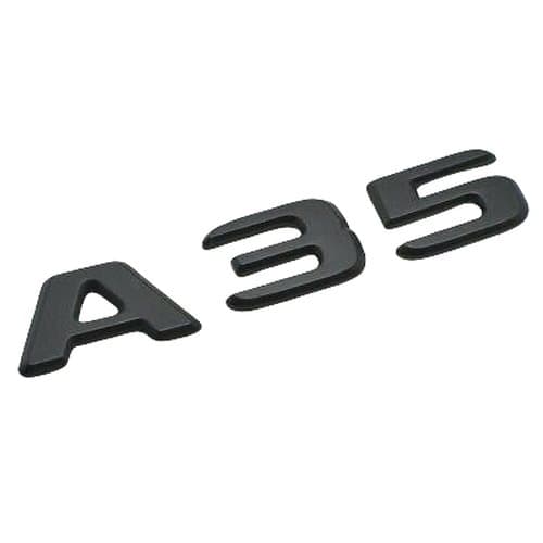 Matt Black A35 Car Letter Number Rear Trunk Boot Badge Emblem For Mercedes Benz