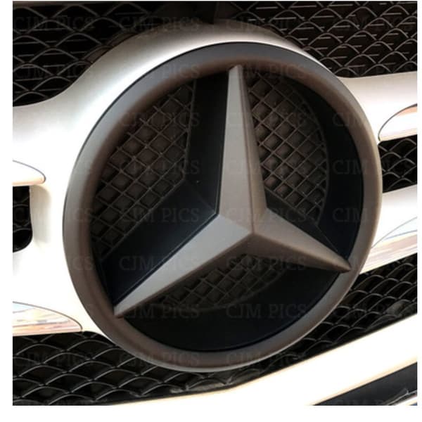 Mercedes Matte Black Front Grille Star Badge Cover A C GLA CLA ML CLS E Class MT