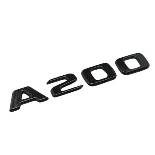Gloss Black A200 Car Letter Number Rear Boot Badge Emblem For Mercedes Benz