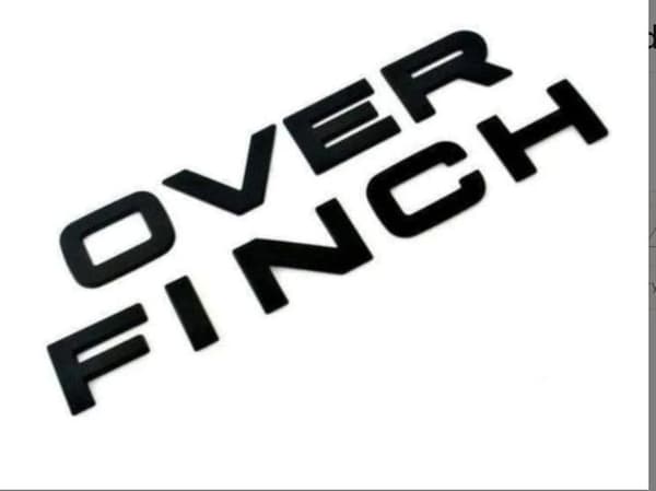Range Rover OVERFINCH Badge Carbon Fiber Letters Bonnet Boot