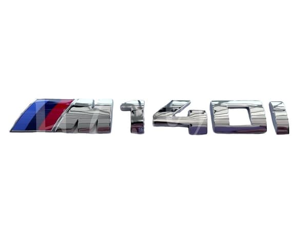 Chrome BMW M140i Letters Rear Boot Lid Trunk Emblem Badge  For 1 Series E81 E82 E87 E88 F20 F21 F52 F40 170mm x 20mm