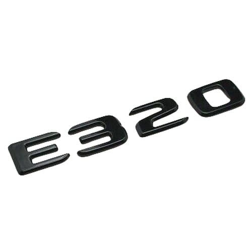 Gloss Black E320 Car Letter Number Rear Boot Badge Emblem For Mercedes Benz