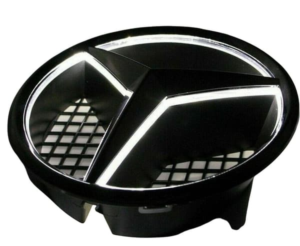 Mercedes Benz Front GrilleBlack Gloss 3 Star 18.5 cm LED Badge Fits A B E ML CLS R GLK