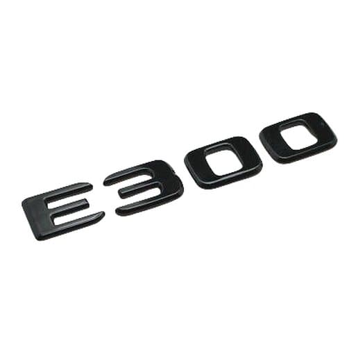 Gloss Black E300 Car Letter Number Rear Boot Badge Emblem For Mercedes Benz