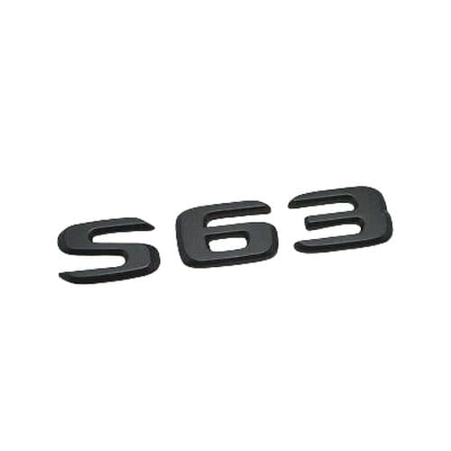 Matt Black S63 Car Letter Number Rear Trunk Boot Badge Emblem For Mercedes Benz