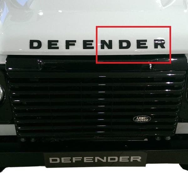 GLOSS BLACK DEFENDER BONNET LETTERING Badge Emblem FOR PUMA LAND ROVER ...