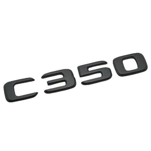 Matt Black C350 Car Letter Number Rear Trunk Boot Badge Emblem For Mercedes Benz