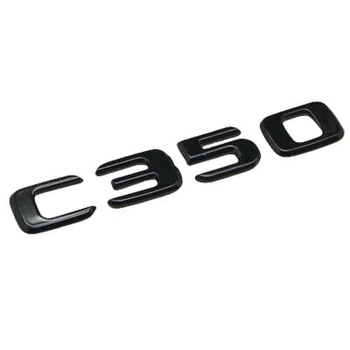 Gloss Black C350 Car Letter Number Rear Boot Badge Emblem For Mercedes Benz