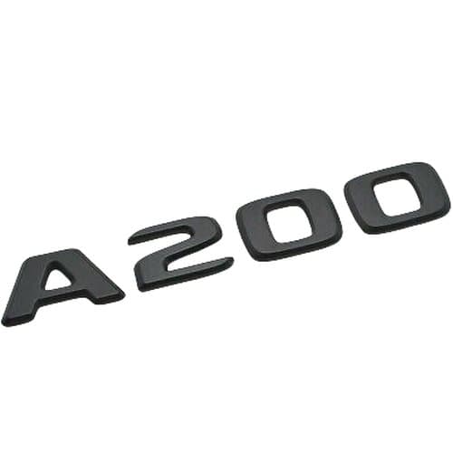 Matt Black A200 Car Letter Number Rear Trunk Boot Badge Emblem For Mercedes Benz