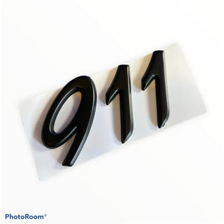 Matt Black Porsche 911 Lettering Rear Boot Badge Emblem