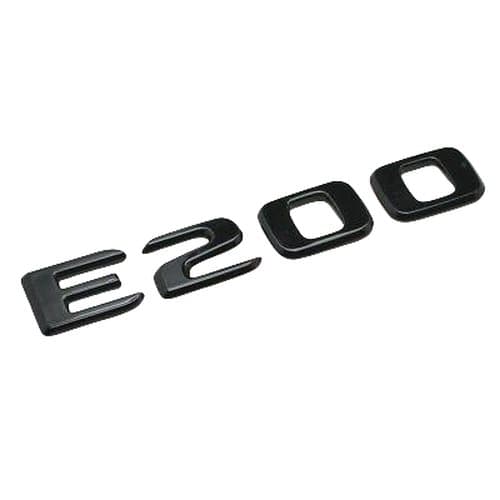 Gloss Black E200 Car Letter Number Rear Boot Badge Emblem For Mercedes Benz