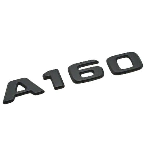 Matt Black A160 Car Letter Number Rear Trunk Boot Badge Emblem For Mercedes Benz