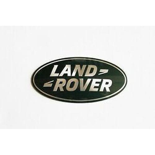Green/Chrome Land Rover Front Grill Bonnet Badge Emblem Bonnet Rear Boot Tailgate Badge(45×85 mm)