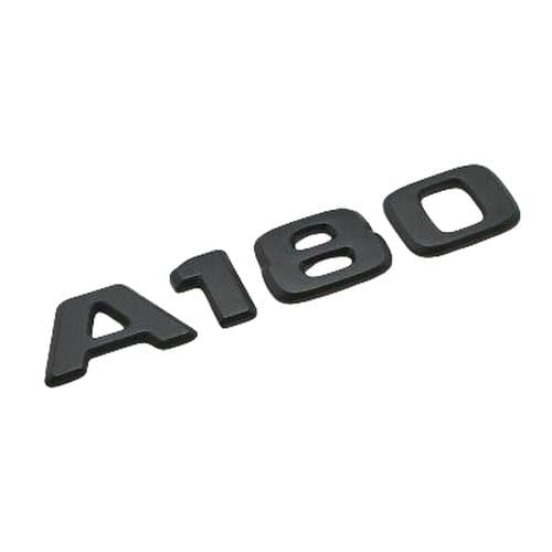 Matt Black A180 Car Letter Number Rear Trunk Boot Badge Emblem For Mercedes Benz