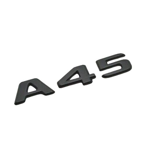 Matt Black A45 Car Letter Number Rear Trunk Boot Badge Emblem For Mercedes Benz