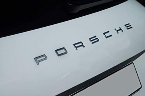 Chrome Porsche Lettering Rear Boot Badge Emblem For 911 Carrera Cayenne Turbo GT3