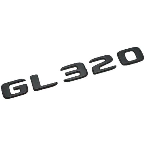 Matt Black GL320 Car Letter Number Rear Boot Badge Emblem For Mercedes Benz