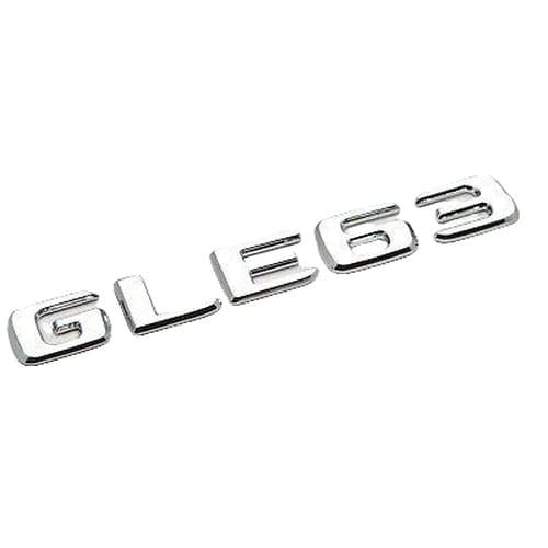 Silver Chrome GLE63 Car Letter Number Rear Boot Badge Emblem For Mercedes Benz