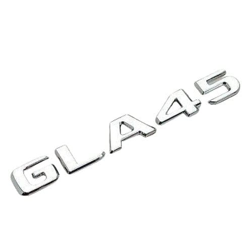 Silver Chrome GLA45 Car Letter Number Rear Boot Badge Emblem For Mercedes Benz