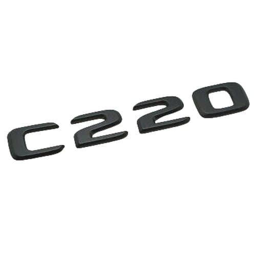 Matt Black C220 Car Letter Number Rear Trunk Boot Badge Emblem For Mercedes Benz