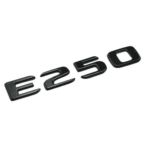 Gloss Black E250 Car Letter Number Rear Boot Badge Emblem For Mercedes Benz