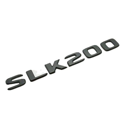 Matt Black SLK200 Car Letter Number Rear Boot Badge Emblem For Mercedes Benz