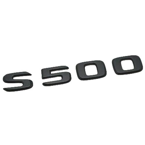 Matt Black S500 Car Letter Number Rear Trunk Boot Badge Emblem For Mercedes Benz