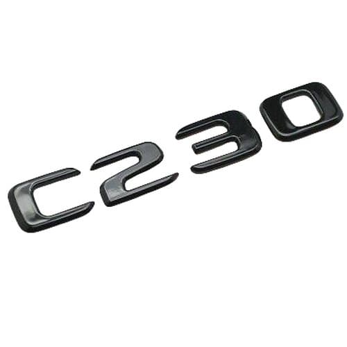 Gloss Black C230 Car Letter Number Rear Boot Badge Emblem For Mercedes Benz
