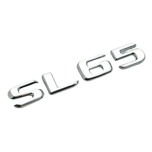 Silver Chrome SL65 Car Letter Number Rear Boot Badge Emblem For Mercedes Benz
