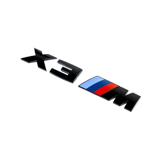 Gloss Black BMW X3 M Letters Rear Boot Lid Trunk Badge Emblem For X Series 165mm x 25mm