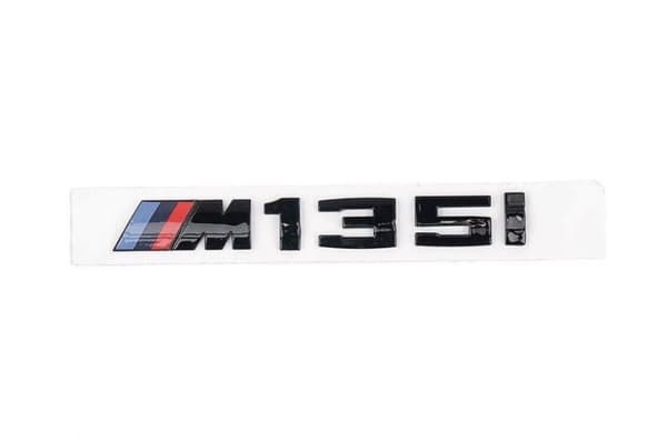 Gloss Black BMW M135i Letters Rear Boot Lid Trunk Badge Emblem For 1 Series