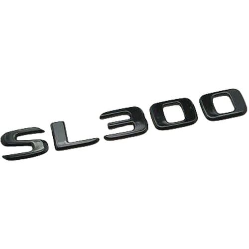 Gloss Black SL300 Car Letter Number Rear Boot Badge Emblem For Mercedes Benz
