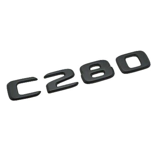 Matt Black C280 Car Letter Number Rear Trunk Boot Badge Emblem For Mercedes Benz