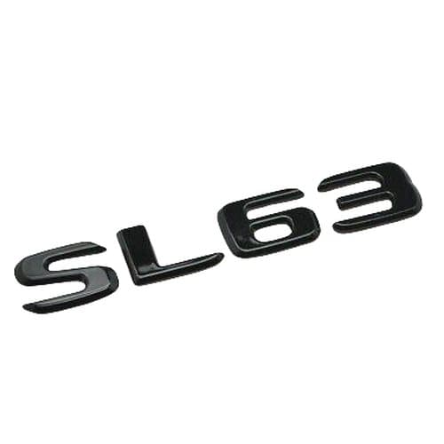 Gloss Black SL63 Car Letter Number Rear Boot Badge Emblem For Mercedes Benz