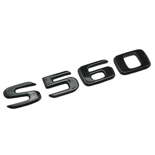 Gloss Black S560 Car Letter Number Rear Boot Badge Emblem For Mercedes Benz