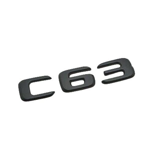 Matt Black C63 Car Letter Number Rear Trunk Boot Badge Emblem For Mercedes Benz