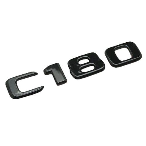 Gloss Black C180 Car Letter Number Rear Boot Badge Emblem For Mercedes Benz