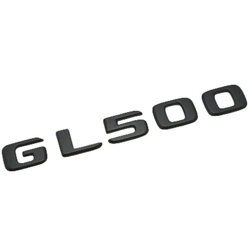 Matt Black GL500 Car Letter Number Rear Boot Badge Emblem For Mercedes Benz