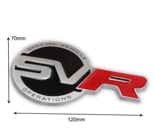 Metal Range Rover Rear SVR Emblem Badge