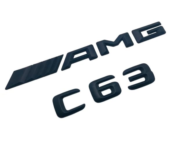 Matt Black New 3D C63 AMG Mercedes Benz Boot Trunk Emblem Badge Stick On For C63 AMG